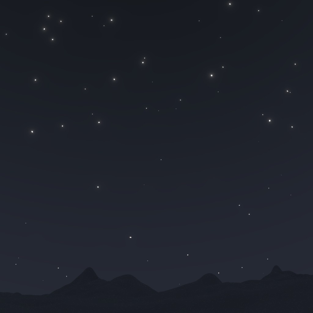 procedural night sky with stars preview image 1